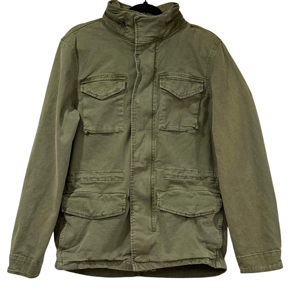 Old Navy M65 Field Jacket Olive Utility Military Hooded Safari Anorak Sm Petite